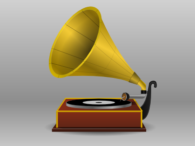 Gramaphone icon inkscape music vector