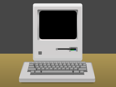 Macintosh apple inkscape vector