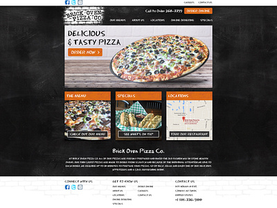 Brick Oven Pizza Website Design