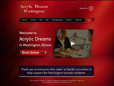Acrylic Dreams Website Design ui visual design website design