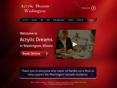 Acrylic Dreams Website Design