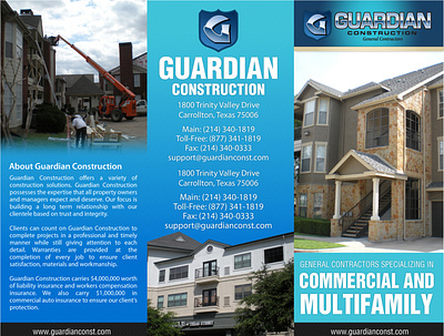Guardian Construction branding design brochure design graphic design visual design