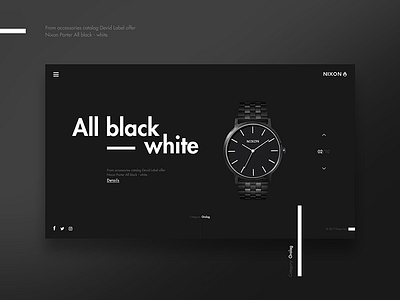 Nixon - All Black White daily design interface layout nixon ui ux web