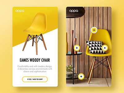 Oppa card decor design eames interface mobile ui ux visual