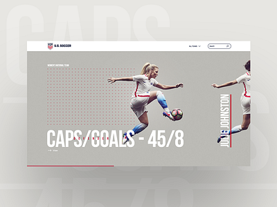 U.S. Soccer design desktop football layout sport ui ux web