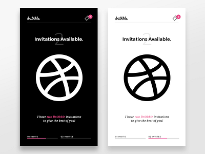 Dribbble - 2 Invitations Available design drafts dribbble giveaway invitations invites ui ux