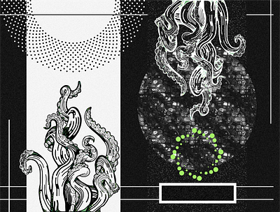 Octopus v. 2 brutalism brutalism graphic illustration design figma graphic design illustration