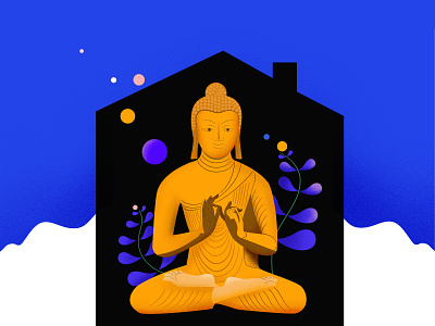Buddha art buddha graphic illustration isolation shapes vector