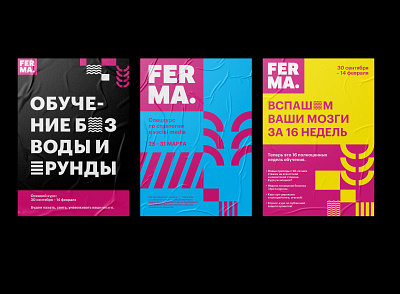 Poster Ferma branding color creative design farm graphic logo poster school shapes style vector