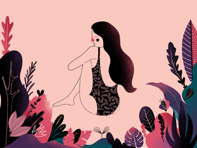 Girl In Jungle by Tamuna Gogoladze on Dribbble