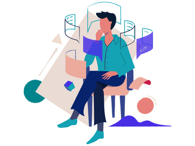 Opportunities opportunity man work choose ui abstract design character vector graphic illustration