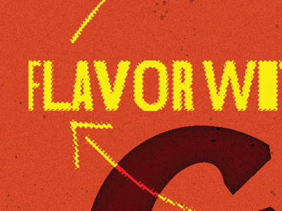 Flavor distress fire flavor halftone hot sauce