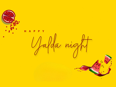 Happy Yalda night branding design graphic design illustration typography vector