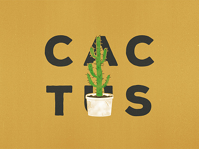 Cactus cactus design hand drawn illustration t shirt typography