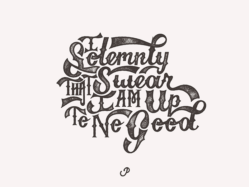 I Solemnly Swear hand drawn quote potter harry lettering typography design hand letter