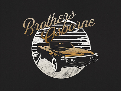 Brothers Osborne artist car design electra hand crafted handmade illustration retro t shirt vintage