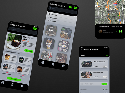 Bakery Food Delivery app for Baker's bake Business app design ui ux