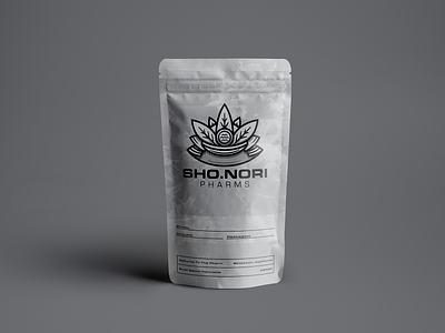 SHO.NORI Logo branding cannabis logo design package design packaging samurai