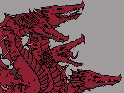 Hydra - Final aarrrrrr dragon grey hydra red