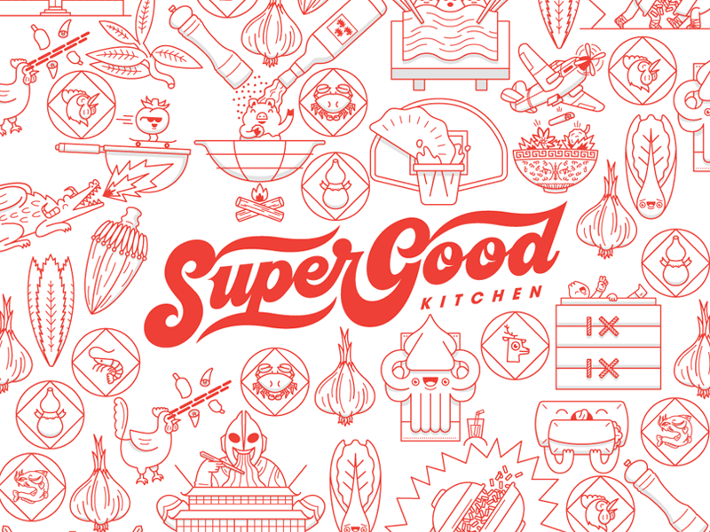 Super Good Illustrations branding food super good