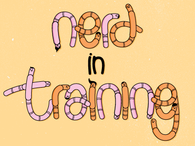 Worms :) hair nerd orange pink worm