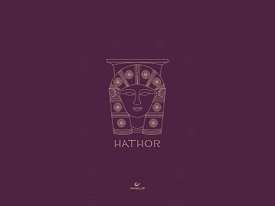 HATHOR design egypt egyptian goddess hathor icon illustration line line art logo minimal pharaoh ui ux vector web