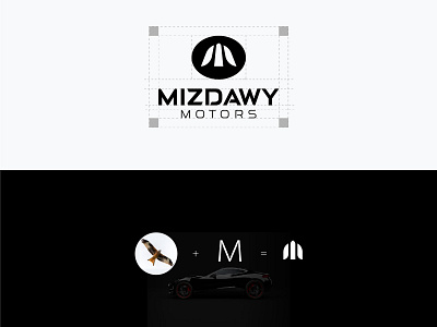 MIZDAWY MOTORS LOGO arabic typography auto branding car design fly inspiration logo m m logo motors typography ui