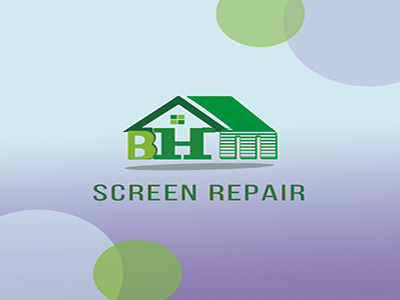 Screen Repair Logo bhm letter logo house logo logo screen repair