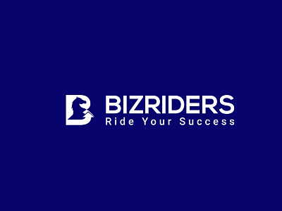 Biz Riders Logo Design bhm letter logo black blue clean corporate creative logo vector