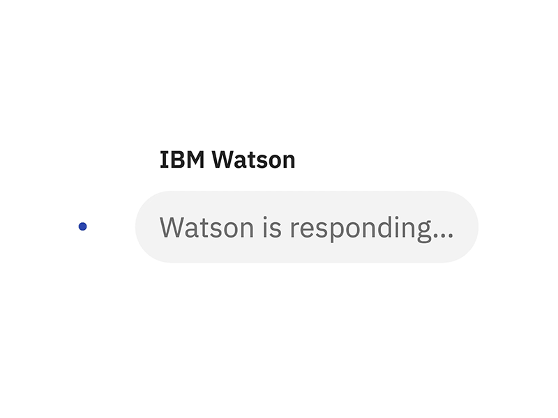 AI chatbot is responding… ai animation bubble chat chatbot conversation css ibm message typing watson