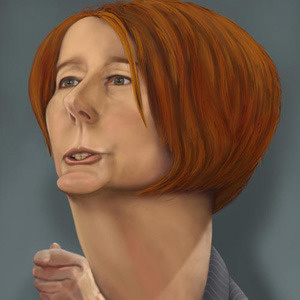 Julia Gillard australian caricature digital painting illustration painting photoshop political prime minister
