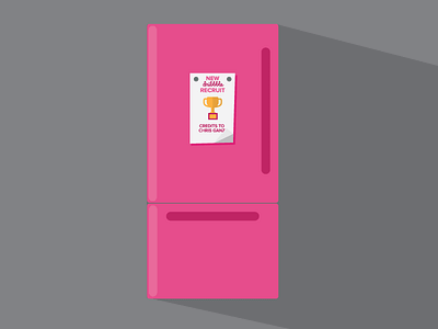 First Shot award design dribbble flat fridge graphic illustration illustrator paper vector