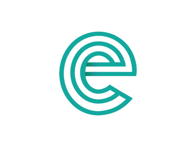 EC Logo brand c e ec graident green logo typography