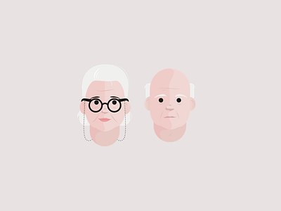 Old couple icon