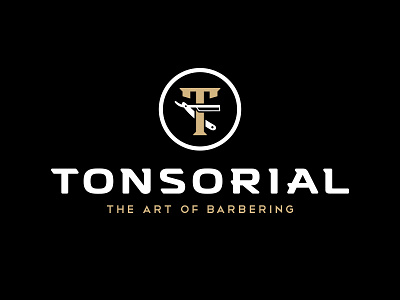Tonsorial Barber Shop Logo Design