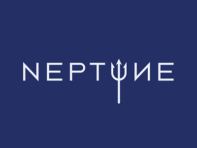 Neptune Logo Design design fork god greek harpoon icon logo logotype mythology neptune ocean pitchfork planet poseidon sea spear spike staff trident typography