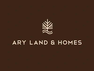 Ary Land & Homes Logo Design country creek design farm field home house hunting icon land landscape logo logomark property ranch real estate river terrain tree water