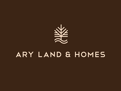 Ary Land & Homes Logo Design country creek design farm field home house hunting icon land landscape logo logomark property ranch real estate river terrain tree water