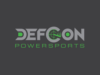 Defcon Powersports Logo Design defcon design detect harley launch logo logotype map missile motorcycle nuclear powersports radar radiation radio scan signal sonar track typography