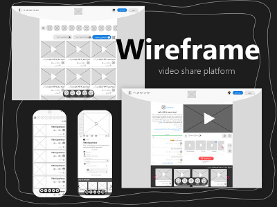 Wireframe Tajrobesaz - video share platform
