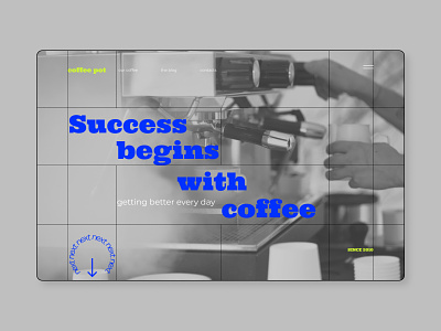 Coffee shop design concept branding coffe bar coffee coffee chop design coffee house coffee shop website design web design