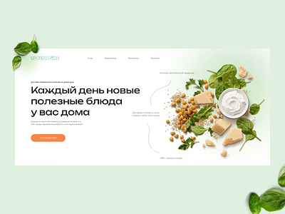 healthy food delivery landing page