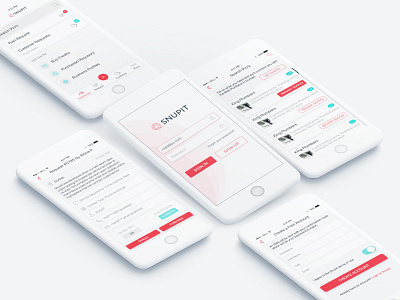 Mobile ui Snupit app interface ios minimalistic mobile mockup ui user ux