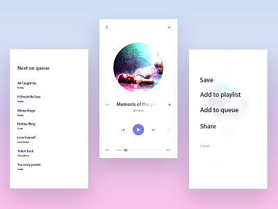 Play App app interface mobile music ui ux