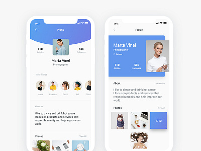 Screen profile app #3 adobe xd adobe xd photoshop ui ux app interface ios mobile ui