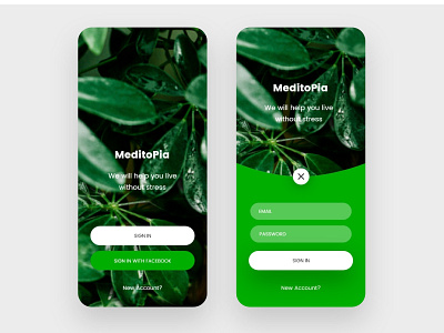 Meditopia App adobe xd adobe xd photoshop ui ux app design interface ios minimalistic mobile ui ux