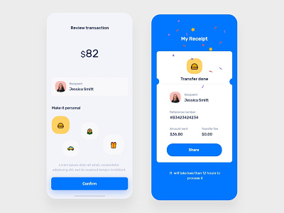 Finance App transfer-receipt
