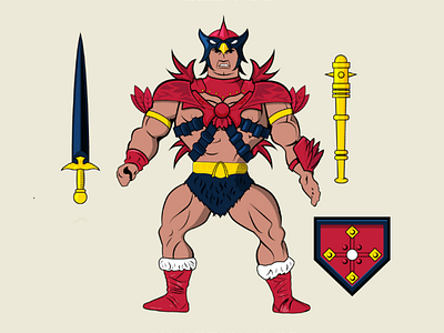 CARD-NOL: Kingdoms of Emelbi 5.5 baseball cardinals he man illustration illustrator kingdoms of emelbi masters of the universe mlb motu sportsart st. louis st. louis cardinals vector