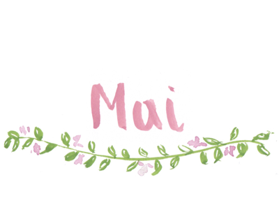 back to watercolors handlettered mai watercolor