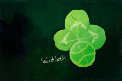 hello dribbble clover green hello new vienna